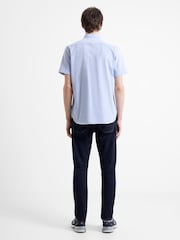 French Connection Blue Oxford 100% Cotton Short Sleeve Shirt - Image 2 of 3