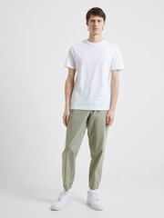 French Connection Green Military 100% Cotton Tapered Chino Trousers - Image 2 of 4