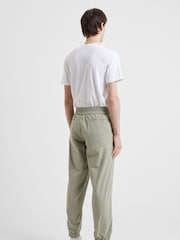 French Connection Green Military 100% Cotton Tapered Chino Trousers - Image 3 of 4