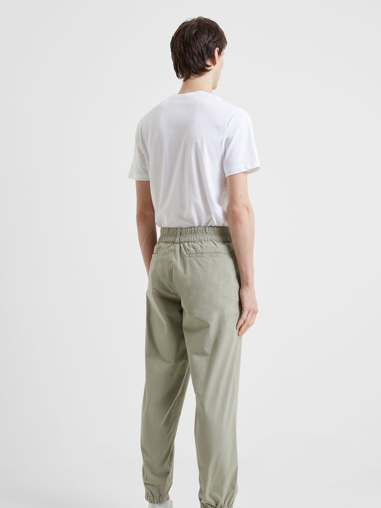French Connection Green Military 100% Cotton Tapered Chino Trousers - Image 3 of 4