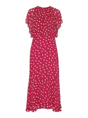 Whistles Pink Moon Spot Print Midi Dress - Image 2 of 4