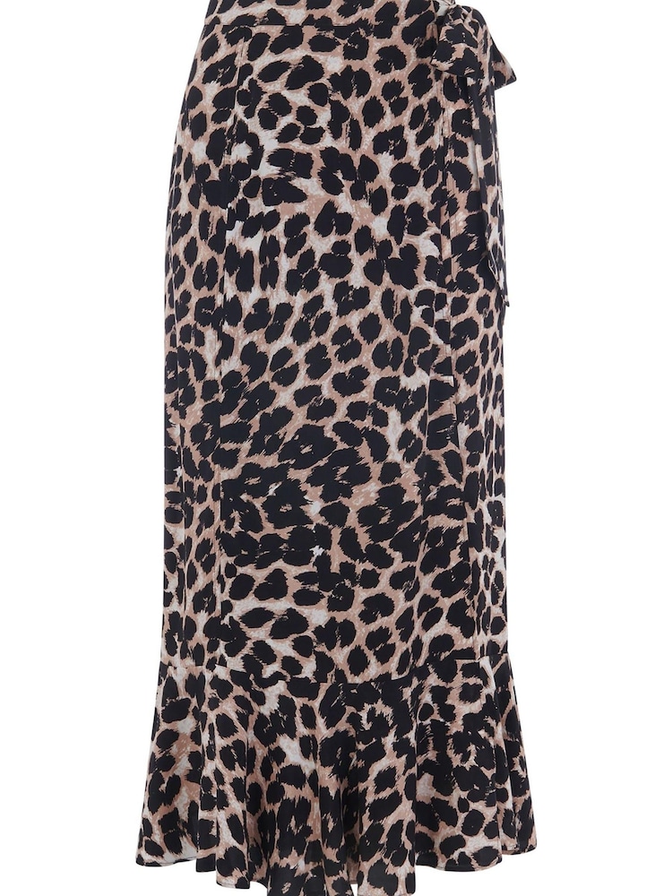 Whistles Animal Leopard Spot Wrap Skirt - Image 4 of 4