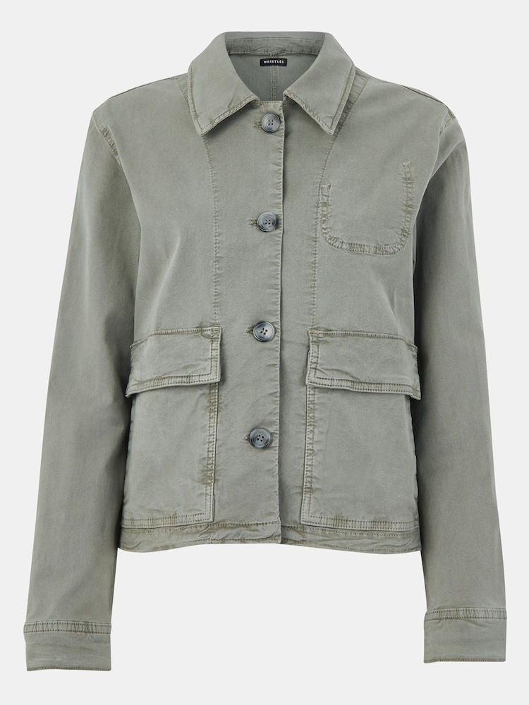 Whistles Marie Casual Jacke, Grün - Bild 5 von 5