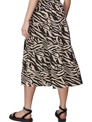 Whistles Natural Mountain Zebra Tiered Skirt - Image 2 of 4