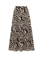 Whistles Natural Mountain Zebra Tiered Skirt - Image 4 of 4