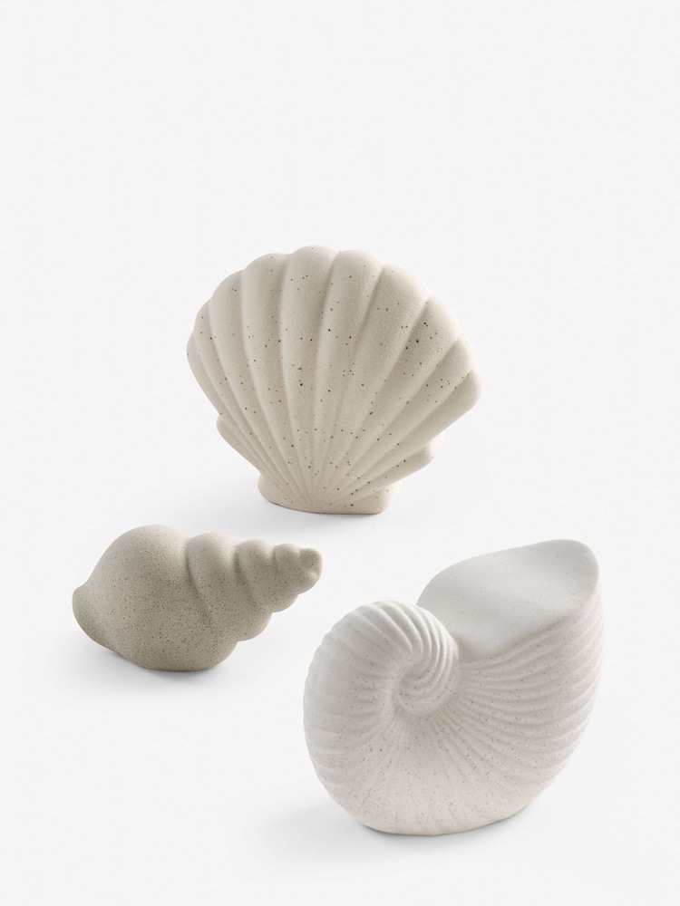 Set of 3 Natural Shell Ornaments - Image 2 of 2