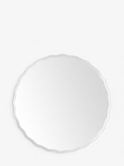 Clear Scalloped Round Wall Mirror 60x60cm - Image 4 of 4