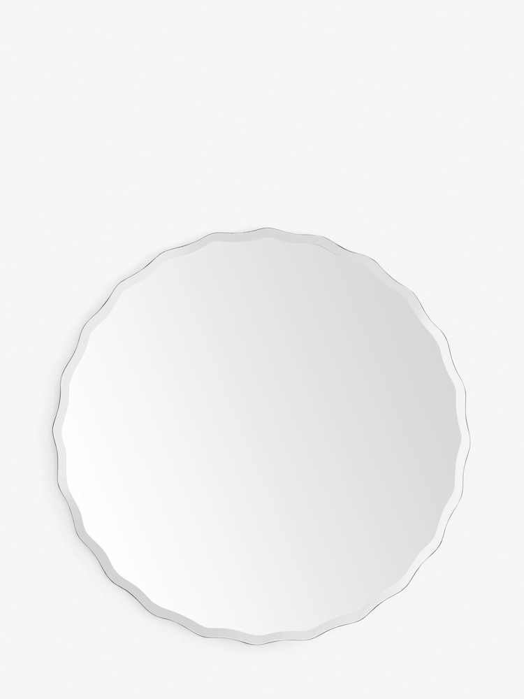 Clear Scalloped Round Wall Mirror 60x60cm - Image 4 of 4