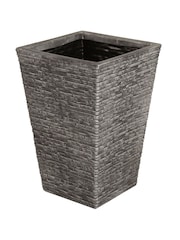 Charles Bentley Grey Pair of Tall Slate Garden Planters - Image 3 of 5