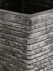 Charles Bentley Grey Pair of Tall Slate Garden Planters - Image 5 of 5