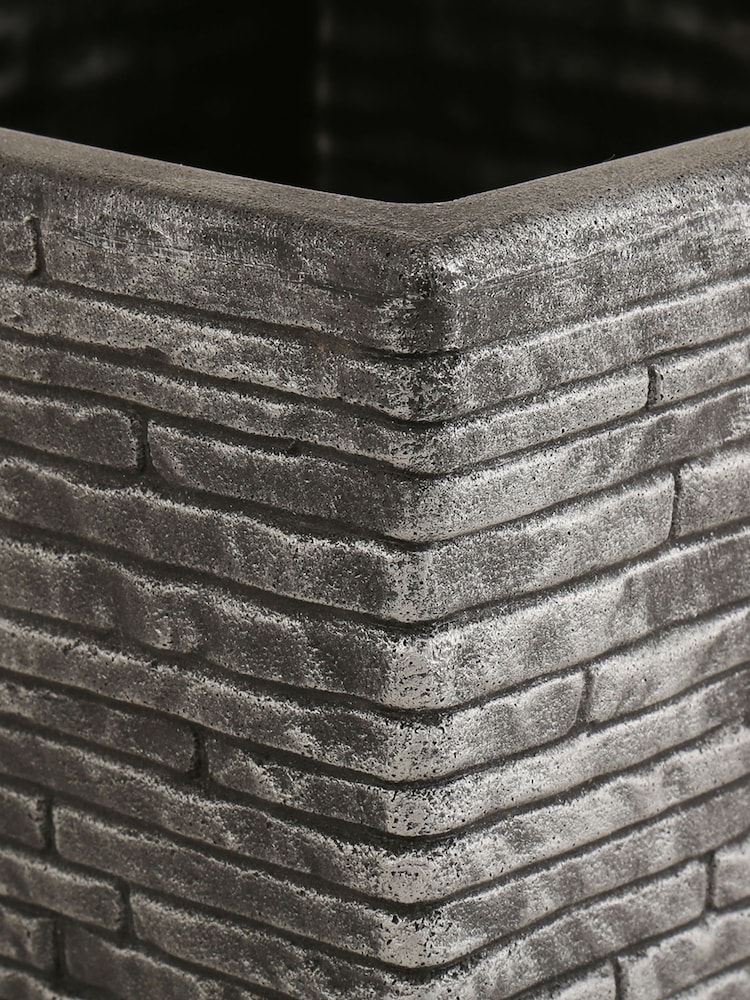 Charles Bentley Grey Pair of Tall Slate Garden Planters - Image 5 of 5