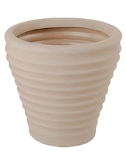 Charles Bentley Natural Pair of Moroccan Round Stone Garden Planters - Image 3 of 4