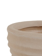 Charles Bentley Natural Pair of Moroccan Round Stone Garden Planters - Image 4 of 4