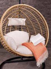Charles Bentley Natural Garden Hanging Single Egg Chair - Image 2 of 6
