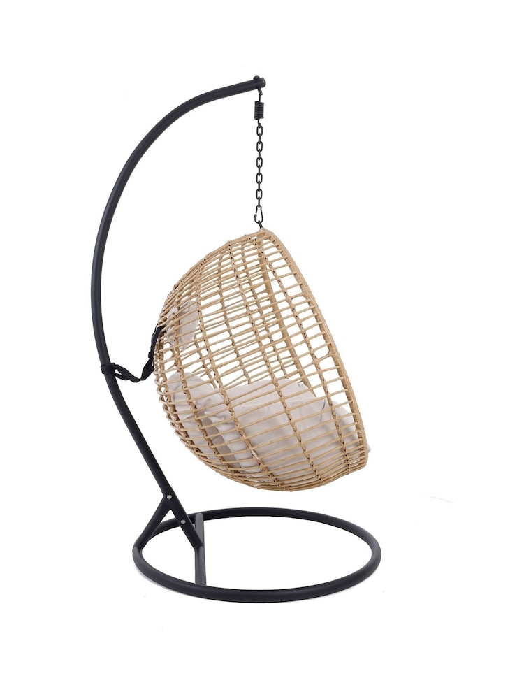 Charles Bentley Natural Garden Hanging Single Egg Chair - Image 6 of 6
