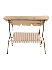 Charles Bentley Beige 2 Seater Garden Swing Seat Hammock - Image 5 of 6