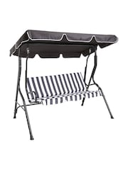 Charles Bentley Grey 2 Seater Garden Swing Seat Hammock - Image 3 of 6