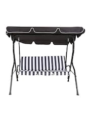 Charles Bentley Grey 2 Seater Garden Swing Seat Hammock - Image 4 of 6