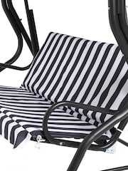 Charles Bentley Grey 2 Seater Garden Swing Seat Hammock - Image 6 of 6