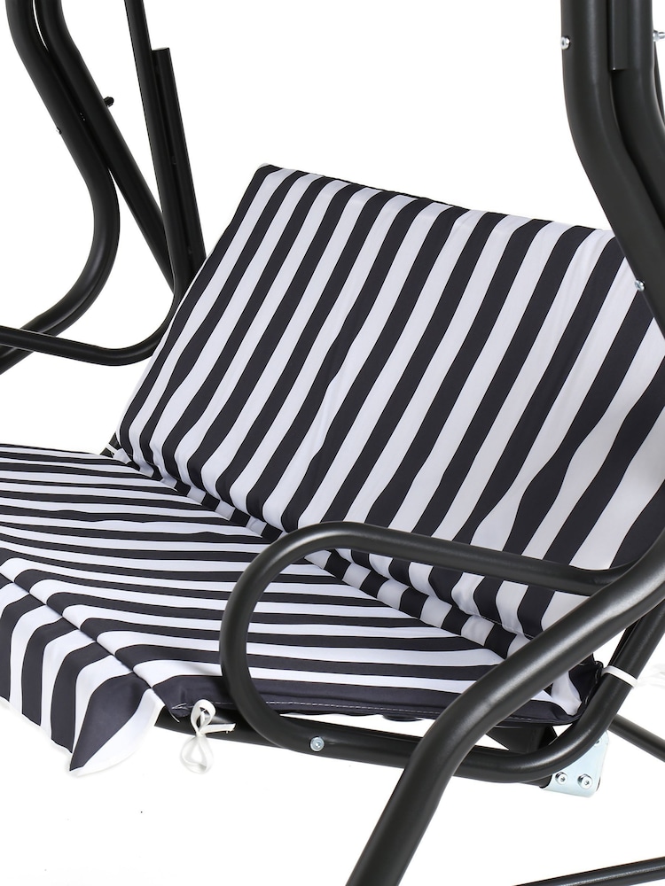 Charles Bentley Grey 2 Seater Garden Swing Seat Hammock - Image 6 of 6 Charles Bentley Grey 2 Seater Garden Swing Seat Hammock - Image 6 of 6