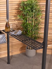 Charles Bentley Grey Garden Steel Gazebo - Image 6 of 8