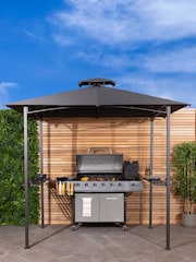 Charles Bentley Grey Garden Steel Gazebo - Image 8 of 8