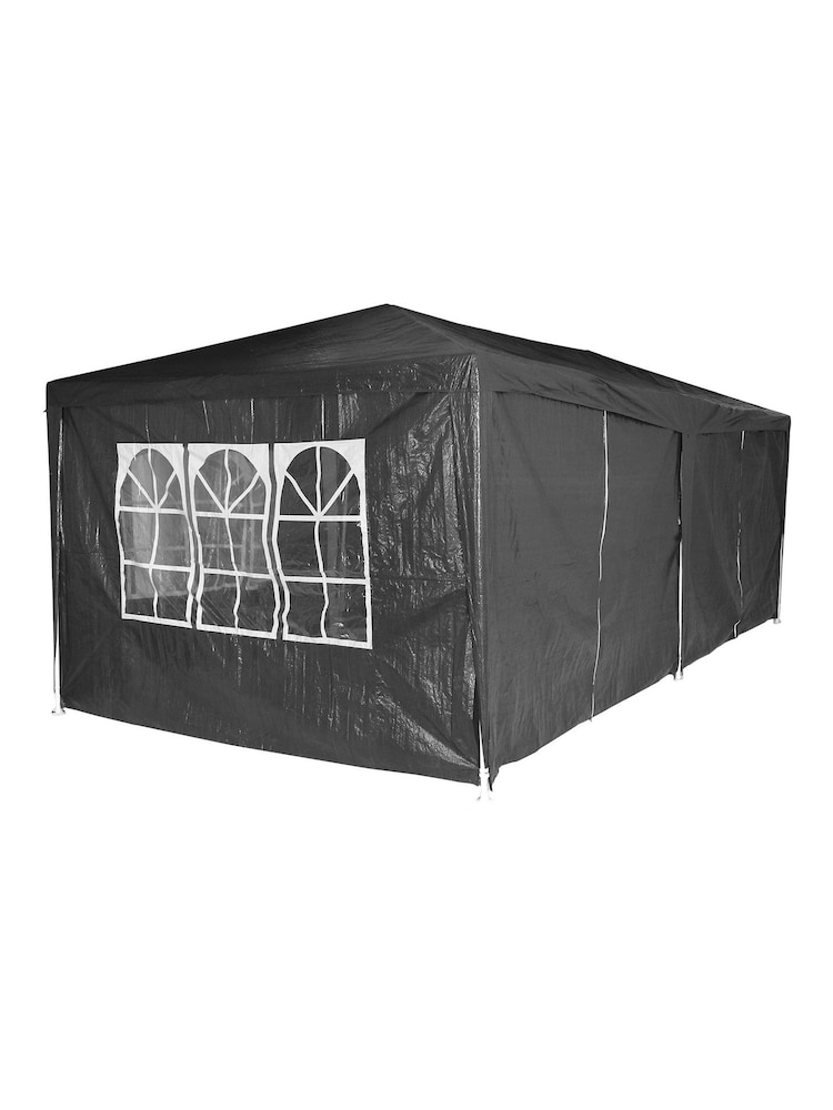 Charles Bentley Grey Garden 3m x 6m Party Tent Gazebo - Image 1 of 2 Charles Bentley Grey Garden 3m x 6m Party Tent Gazebo - Image 1 of 2