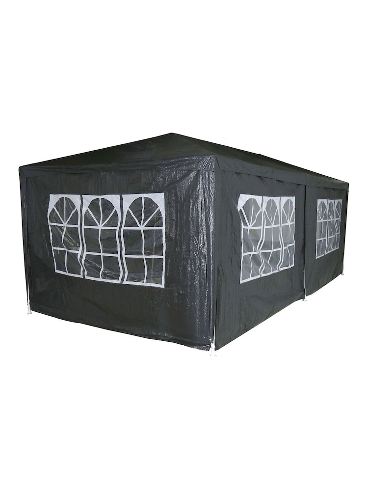 Charles Bentley Grey Garden 3m x 6m Party Tent Gazebo - Image 2 of 2 Charles Bentley Grey Garden 3m x 6m Party Tent Gazebo - Image 2 of 2