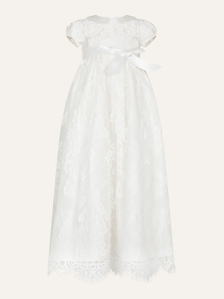 Monsoon Natural Baby Provenza Silk Christening Gown - Image 1 of 3