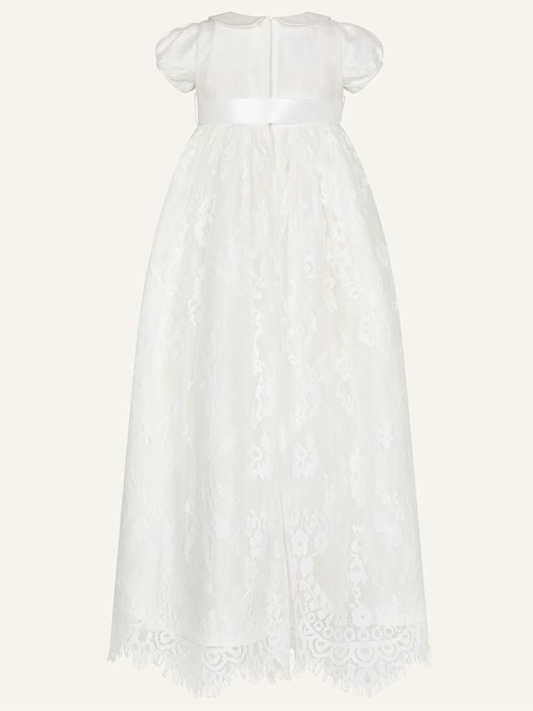 Monsoon Natural Baby Provenza Silk Christening Gown - Image 3 of 3