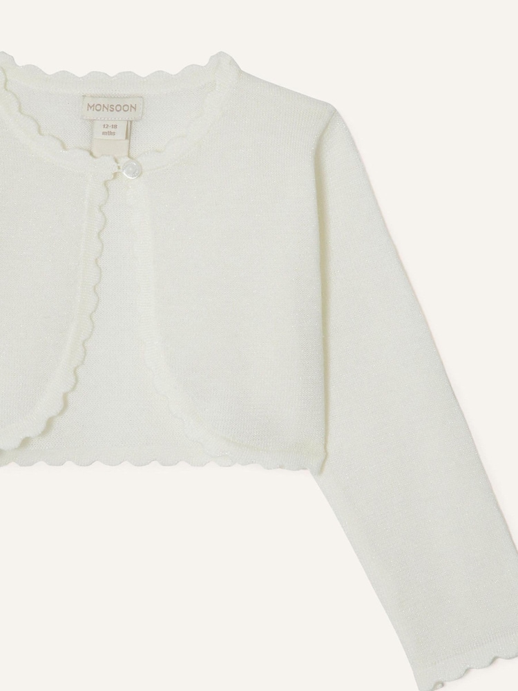Monsoon Ivory Natural Baby Niamh Cardigan - Image 2 of 2