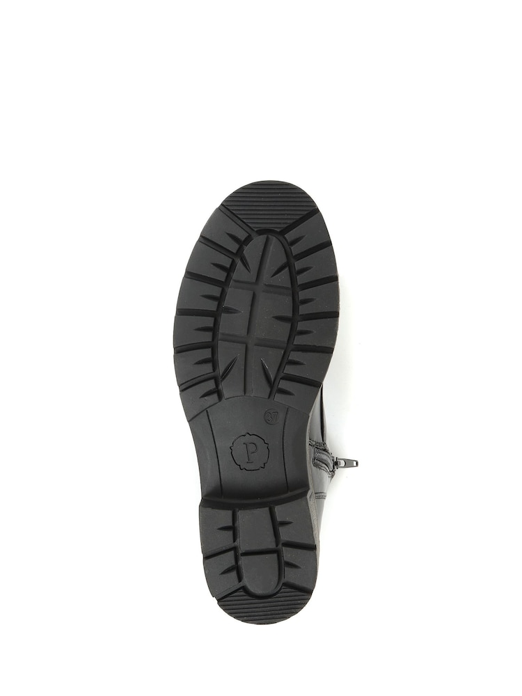 Pavers Black Ladies Lace Up Ankle Boots - Image 4 of 7