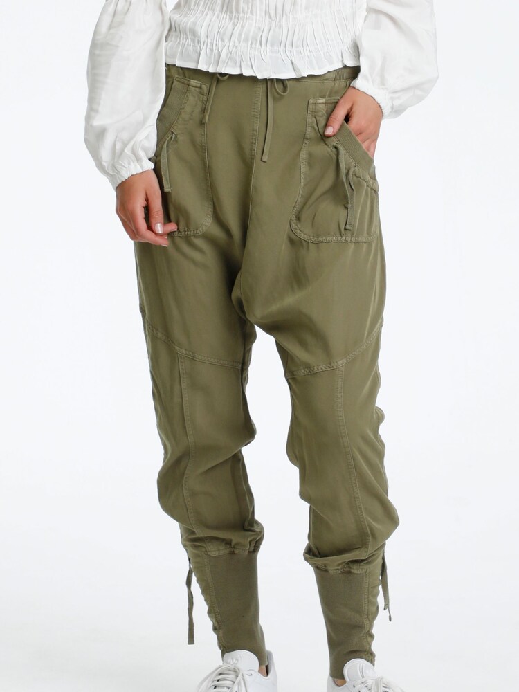 Cream Nanna Tie Waist Cargo Trousers - Image 2 of 7