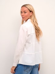 Cream 100% Cotton Malinka Long Sleeve Collared White Shirt - Image 2 of 6