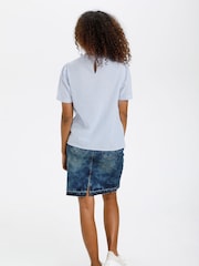 Cream Blue Katinka Short Sleeve 100% Cotton Blouse - Image 2 of 7