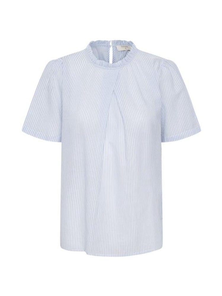 Cream Blue Katinka Short Sleeve 100% Cotton Blouse - Image 6 of 7