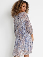 Cream Leona Multi 3/4 Sleeve A-Line Dress - Image 2 of 6