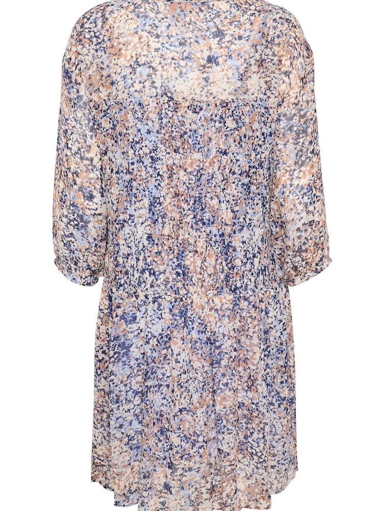 Cream Leona Multi 3/4 Sleeve A-Line Dress - Image 6 of 6