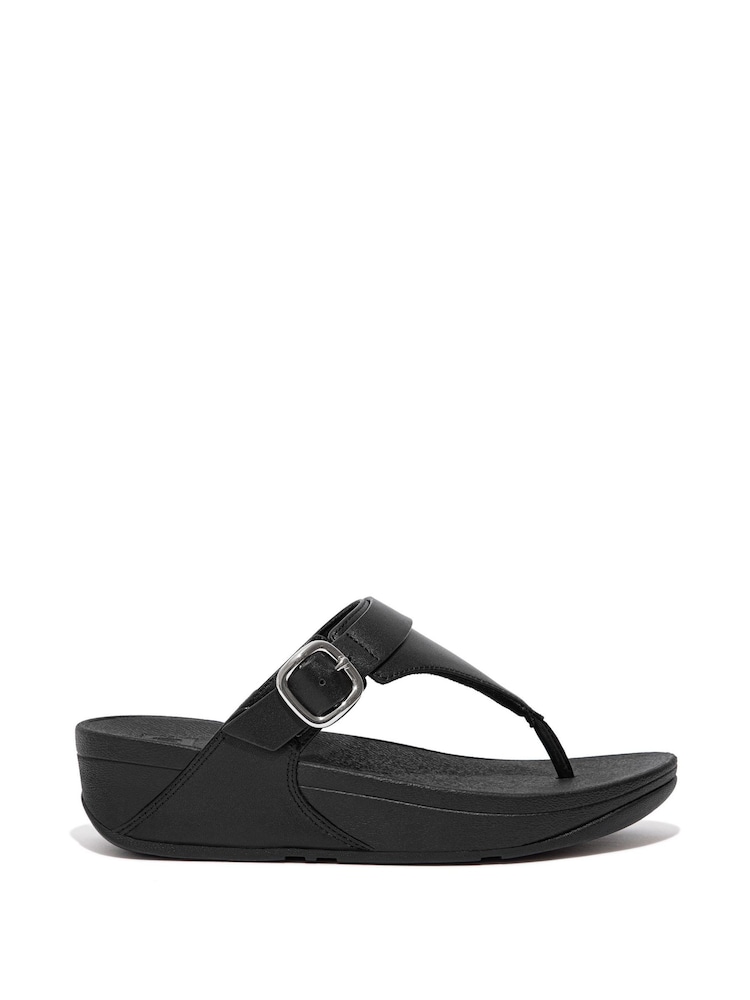 Fitflop Lulu Adjustable Leather Toe Post Sandals - Image 1 of 4