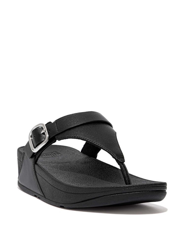Fitflop Lulu Adjustable Leather Toe Post Sandals - Image 2 of 4