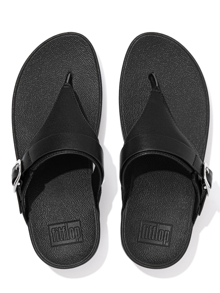 Negro - Sandalias de cuero ajustables con tira al dedo Lulu de Fitflop - Imagen 4 de 4 Negro - Sandalias de cuero ajustables con tira al dedo Lulu de Fitflop - Imagen 4 de 4