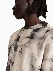 AllSaints Natural 100% Cotton Aran Short Sleeve Crew Top - Image 4 of 5