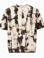 AllSaints Natural 100% Cotton Aran Short Sleeve Crew Top - Image 5 of 5
