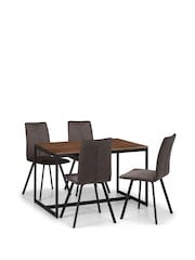 Julian Bowen Brown Tribeca Walnut Dining Table - Image 1 of 4