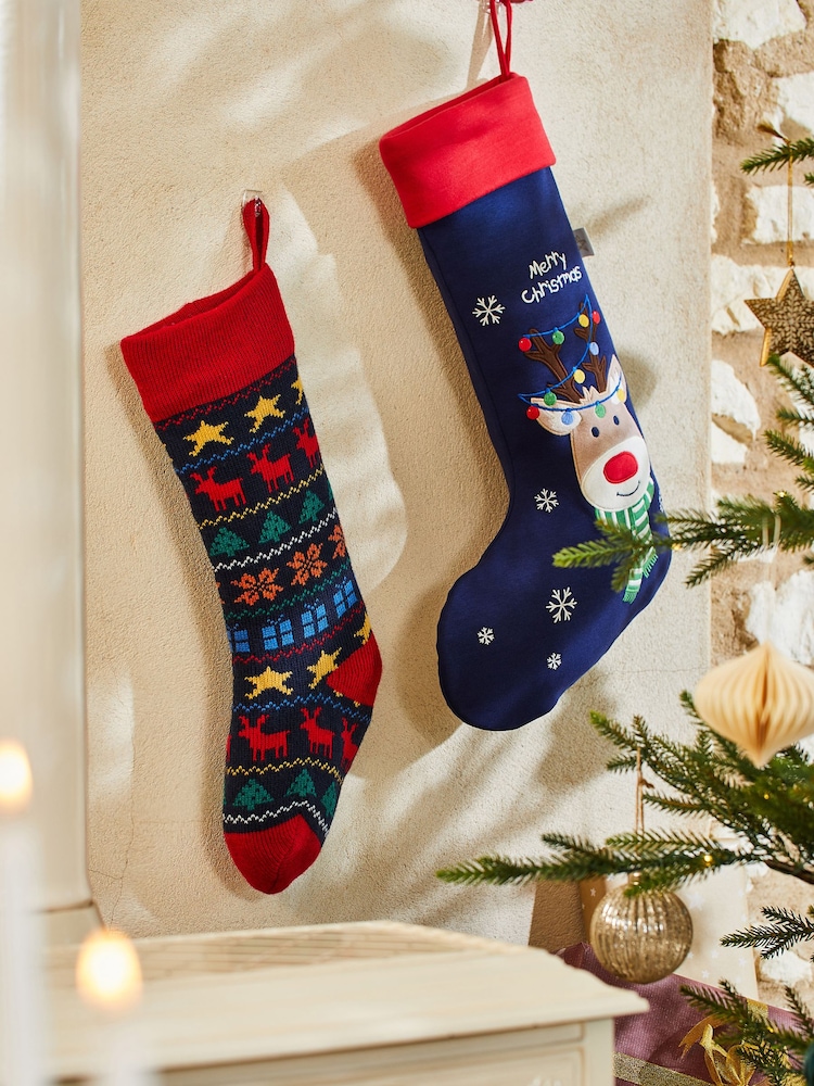 Jojo Maman Bébé Weihnachtsstrumpf mit Norwegermuster - Bild 2 von 4