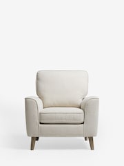 Tweedy Plain Light Natural, Ash Effect Leg Stamford Armchair - Image 4 of 9
