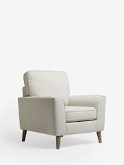 Tweedy Plain Light Natural, Ash Effect Leg Stamford Armchair - Image 5 of 9