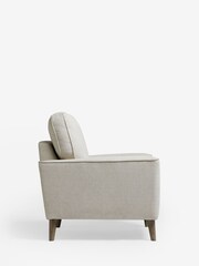 Tweedy Plain Light Natural, Ash Effect Leg Stamford Armchair - Image 6 of 9