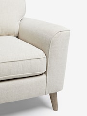 Tweedy Plain Light Natural, Ash Effect Leg Stamford Armchair - Image 8 of 9