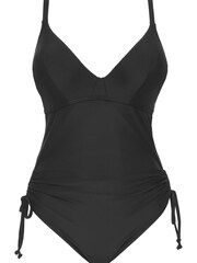 Figleaves Rene Black Underwired Non Pad Tummy Control Adjustable Leg Swimsuit - Image 5 of 5